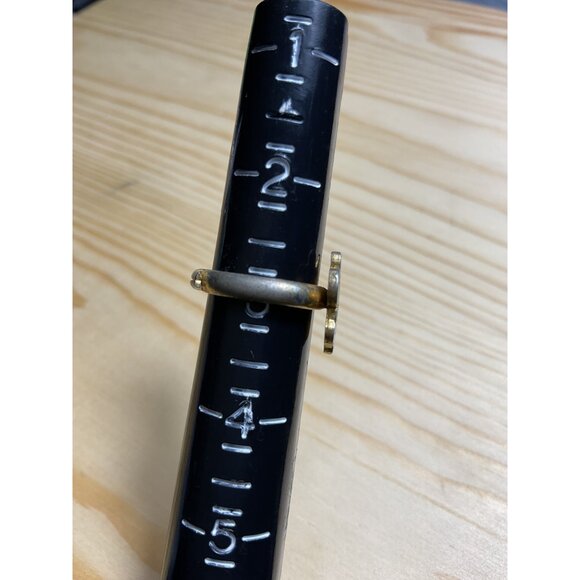 Minnie Mouse Gold-Tone Adjustable Ring With Enamel Bow - Picture 4 of 4